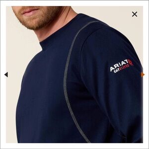 Ariat Men's FR Navy Crew Long Sleeve Shirt